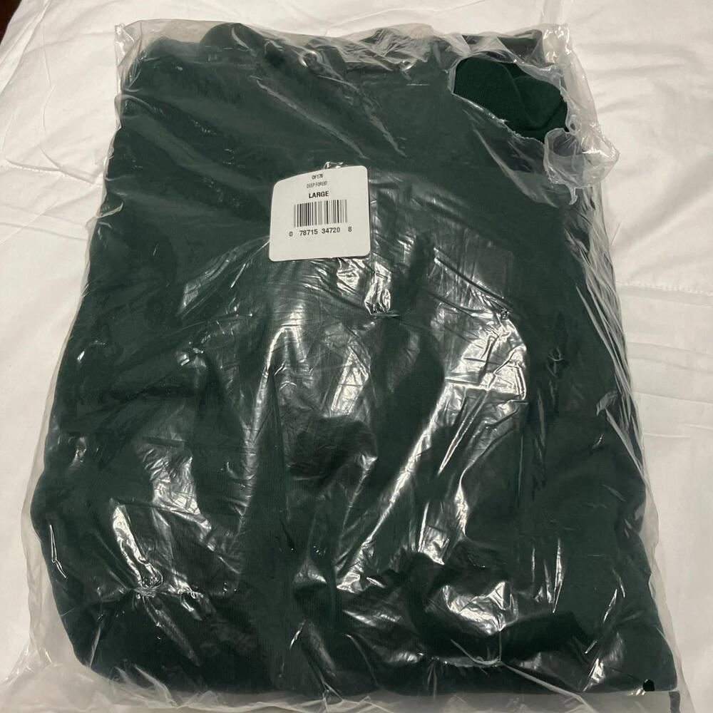 Hanes EcoSmart Deep Green Mens L Pullover Hoodie Fleece Sweatshirt New In Bag